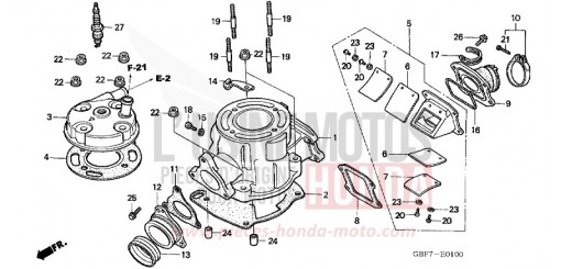 ZYLINDERKOPF (CR85R3,4/RB3,4) CR85RB3 de 2003